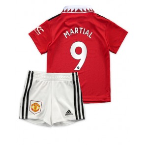 Manchester United Anthony Martial #9 kläder Barn 2022-23 Hemmatröja Kortärmad (+ korta byxor)